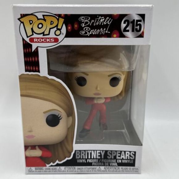 Funko POP! Rocks #215 : Britney‎ Spears Red Jumpsuit 2021 -Read - Picture 1 of 9